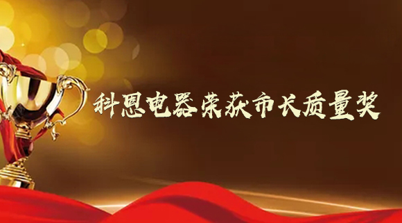 質量強市！十大品牌科恩電器榮獲“市長質量獎”！