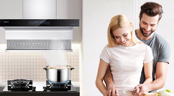 智能體感煙機(jī)+智能防干燒灶具，一個(gè)智慧廚房，一套科恩正好！